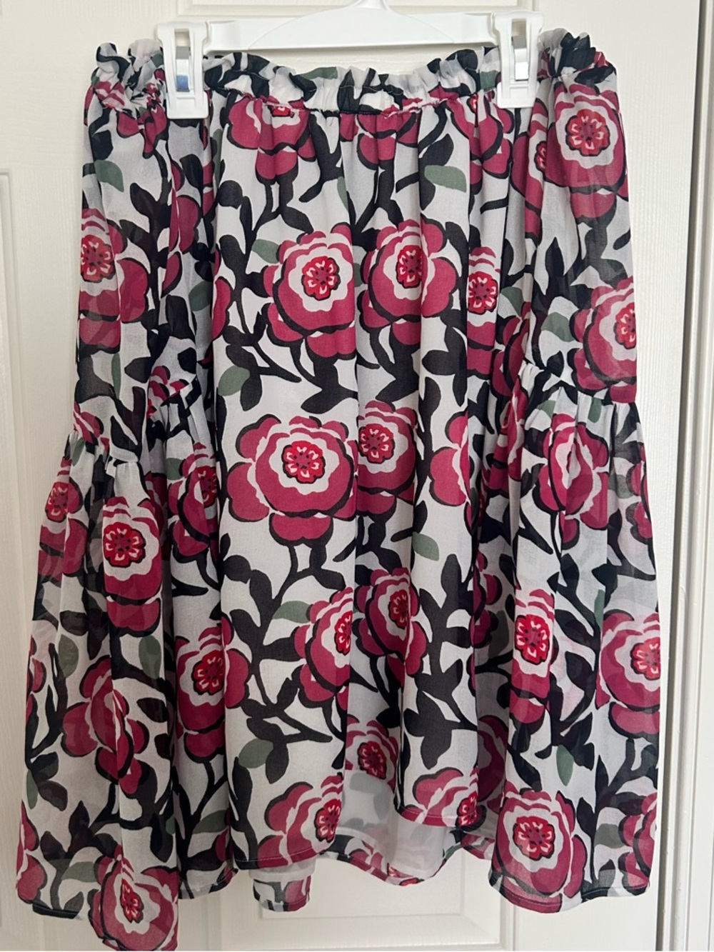 LOFT Rose Pink Floral Off-Shoulder Blouse